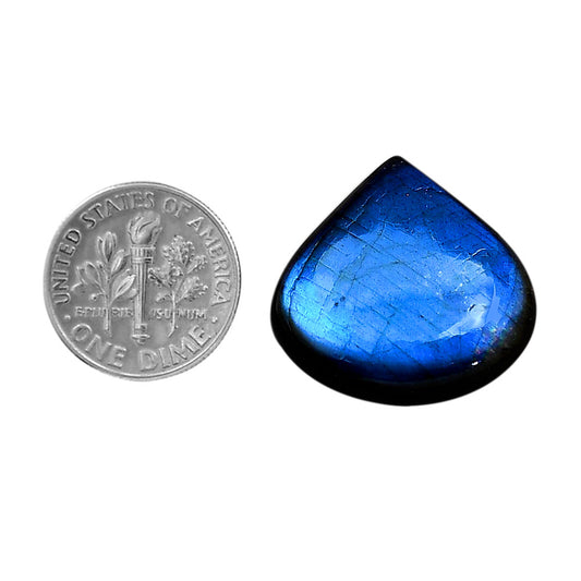 Blue Labradorite 22.5x22.8x5.3 mm Heart Shape Polished Gemstone LS118-06371
