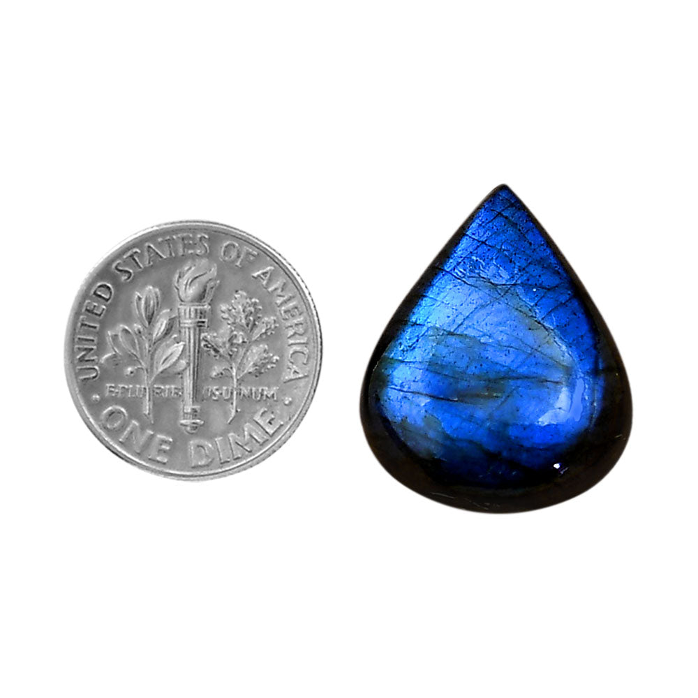 Blue Labradorite 18.3x23.4x6 mm Pear Shape Polished Gemstone LS118-06372