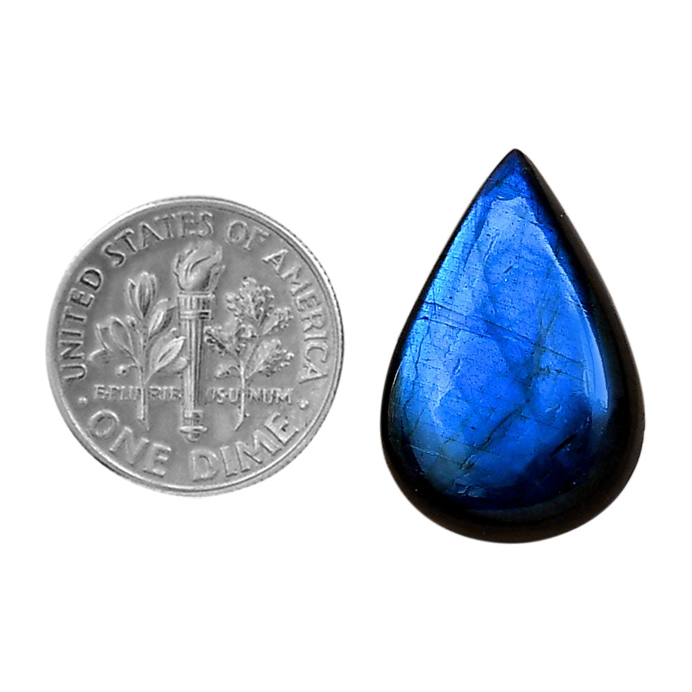Blue Labradorite 16x24.25x6 mm Pear Shape Polished Gemstone LS118-06373