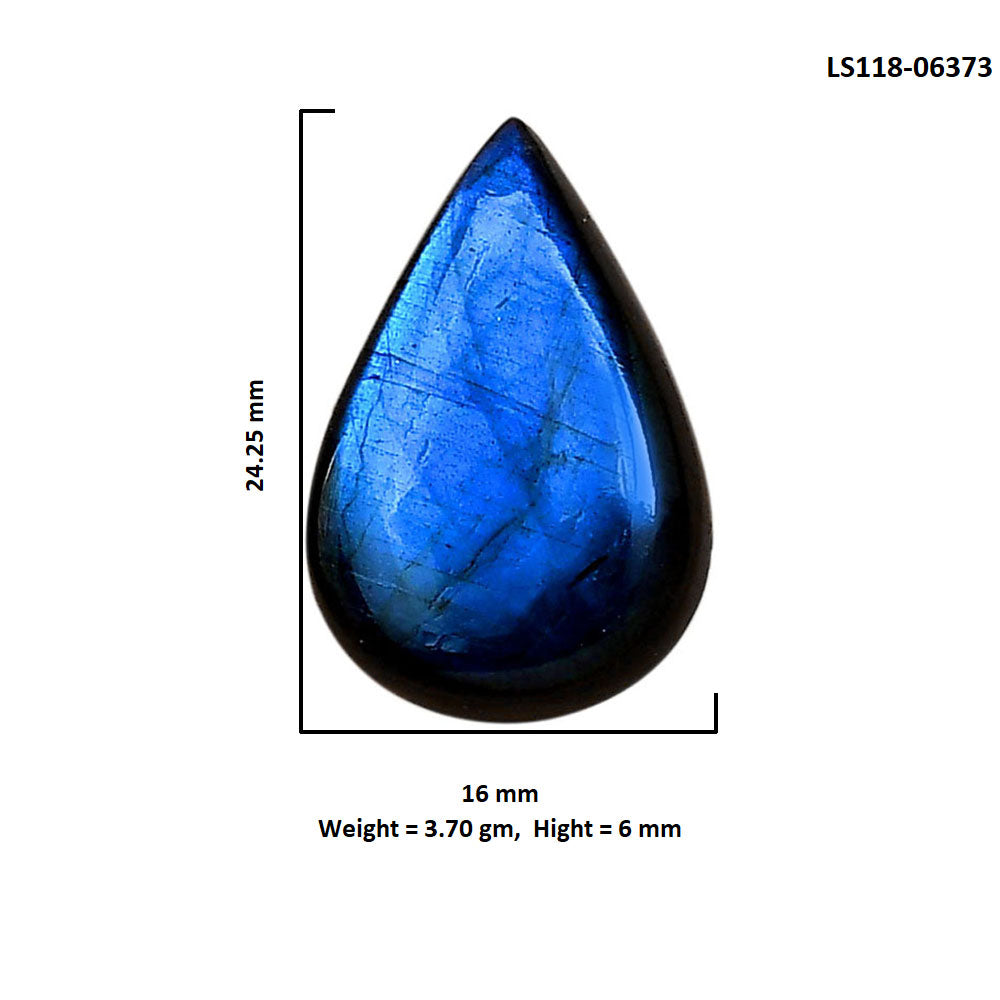Blue Labradorite 16x24.25x6 mm Pear Shape Polished Gemstone LS118-06373