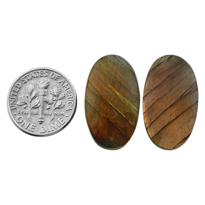 Natural Spectrolite Labradorite 14.1x24.2x4 mm Oval Shape Polished Gemstone LS118-09334