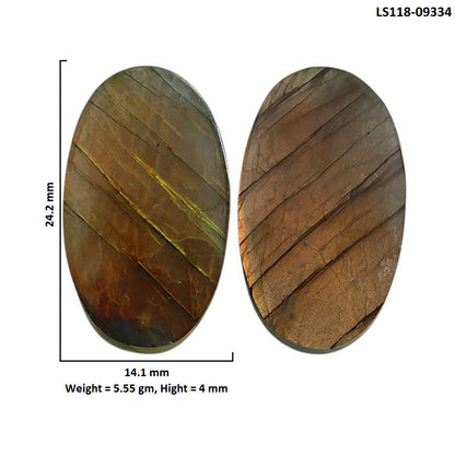 Natural Spectrolite Labradorite 14.1x24.2x4 mm Oval Shape Polished Gemstone LS118-09334