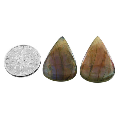 Natural Spectrolite Labradorite 16.65x24.5x4 mm Pear Shape Polished Gemstone LS118-09335