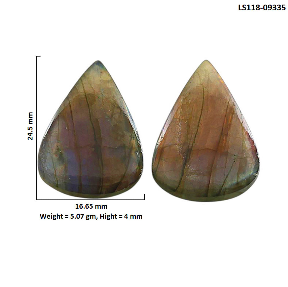 Natural Spectrolite Labradorite 16.65x24.5x4 mm Pear Shape Polished Gemstone LS118-09335