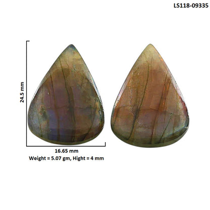 Natural Spectrolite Labradorite 16.65x24.5x4 mm Pear Shape Polished Gemstone LS118-09335
