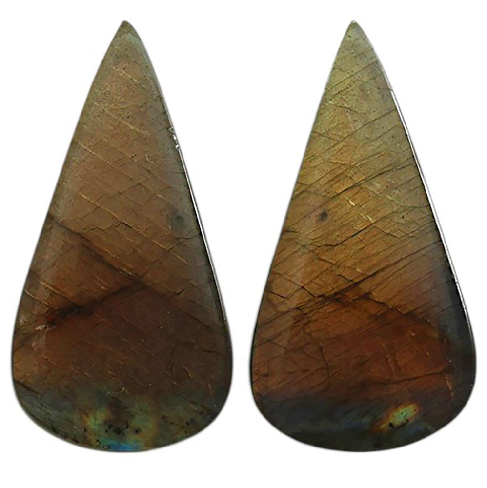 Natural Spectrolite Labradorite 13.5x26.15x4.3 mm Pear Shape Polished Gemstone LS118-09338