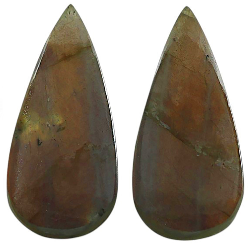 Natural Spectrolite Labradorite 12x26.5x4 mm Pear Shape Polished Gemstone LS118-09339