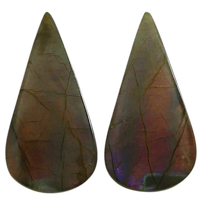 Natural Spectrolite Labradorite 13.5x27x4 mm Pear Shape Polished Gemstone LS118-09340