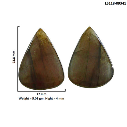 Natural Spectrolite Labradorite 17x23.8x4 mm Pear Shape Polished Gemstone LS118-09341