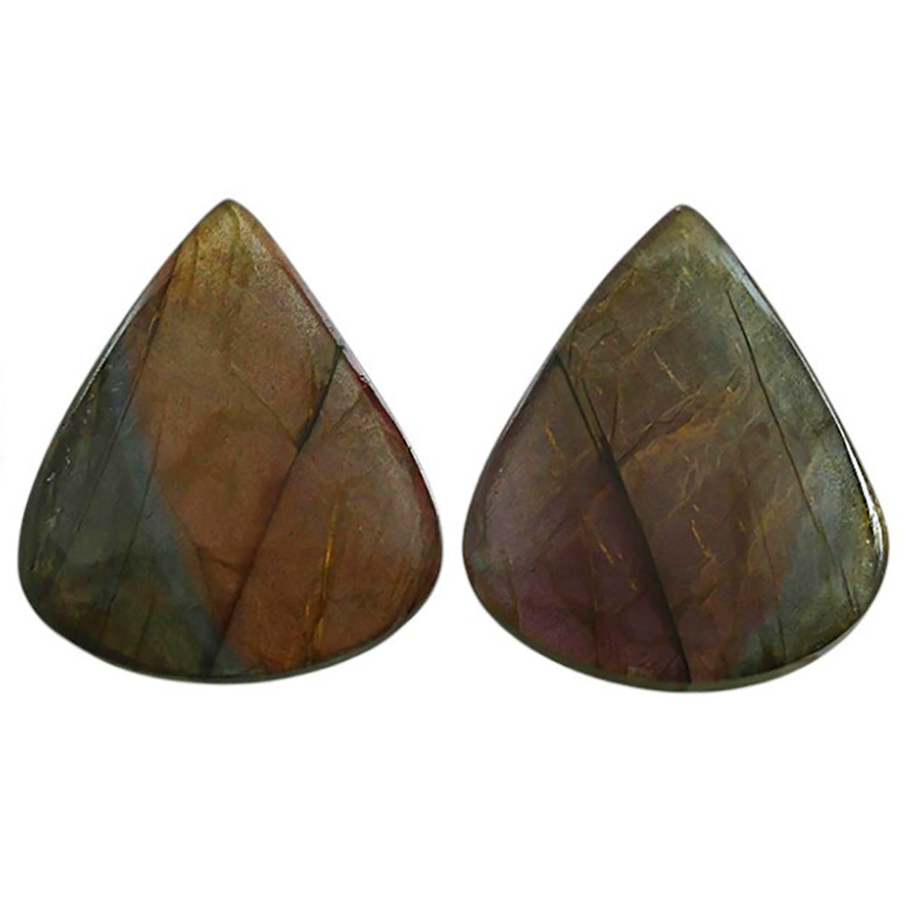 Natural Spectrolite Labradorite 17.1x20.4x3.5 mm Pear Shape Polished Gemstone LS118-09342