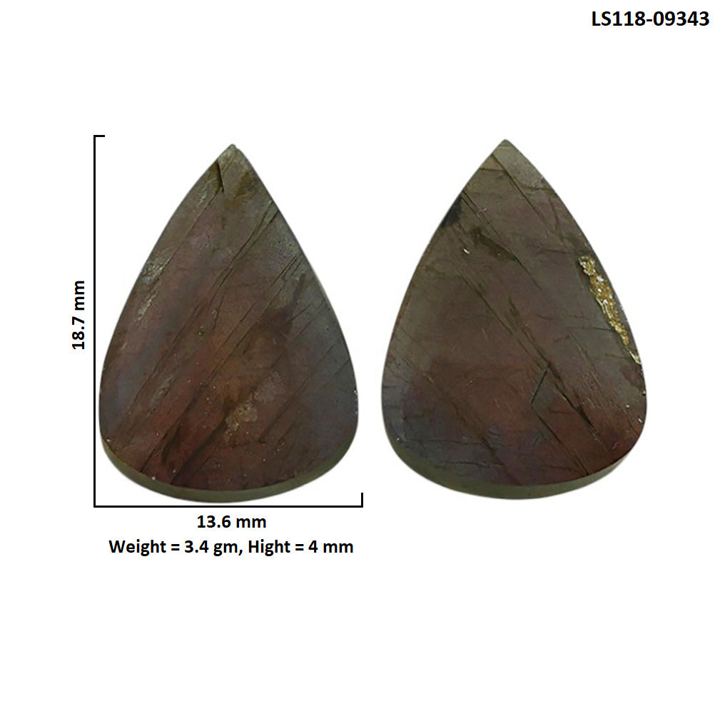 Natural Spectrolite Labradorite 13.6x18.7x4 mm Pear Shape Polished Gemstone LS118-09343