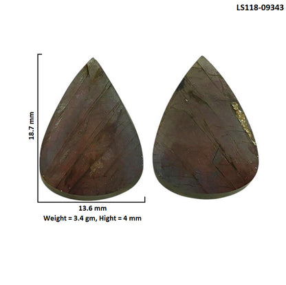 Natural Spectrolite Labradorite 13.6x18.7x4 mm Pear Shape Polished Gemstone LS118-09343