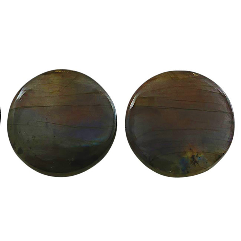 Natural Spectrolite Labradorite 17.3x17.3x4 mm Round Shape Polished Gemstone LS118-09344