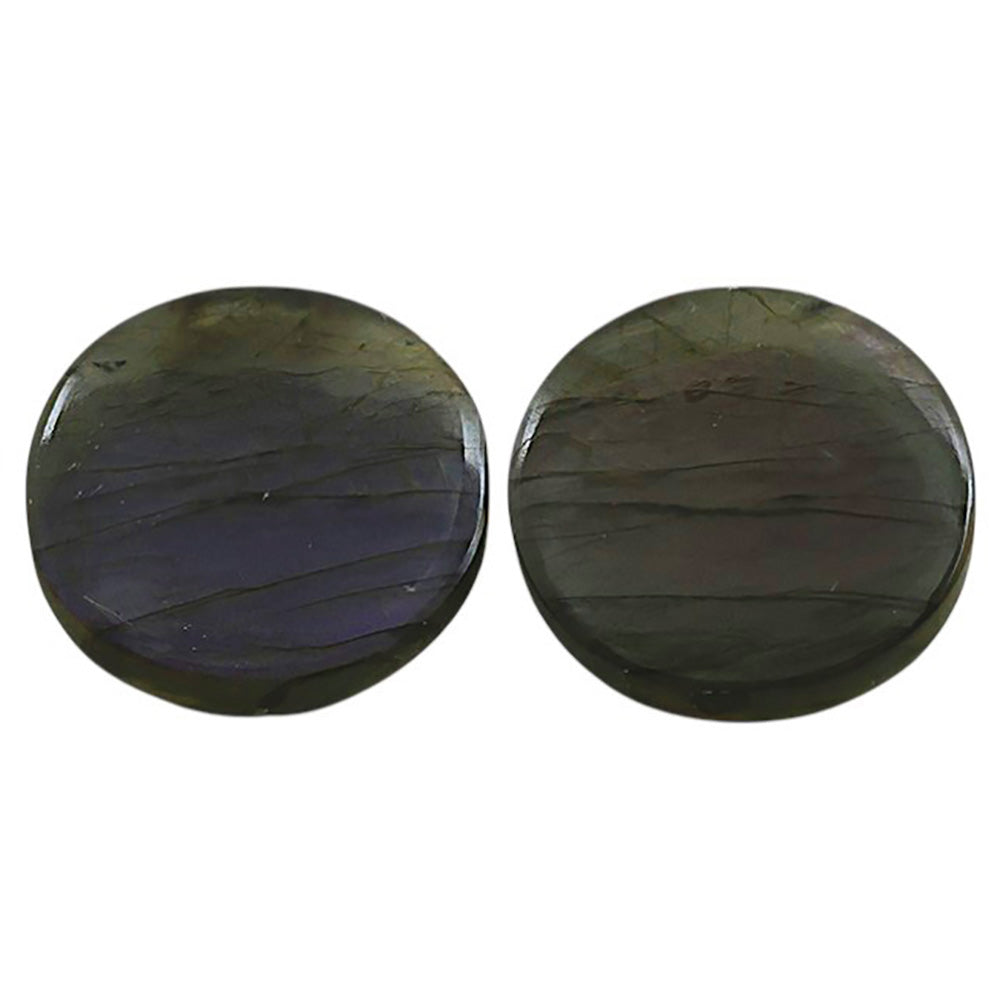 Natural Spectrolite Labradorite 18x18x4 mm Round Shape Polished Gemstone LS118-09346