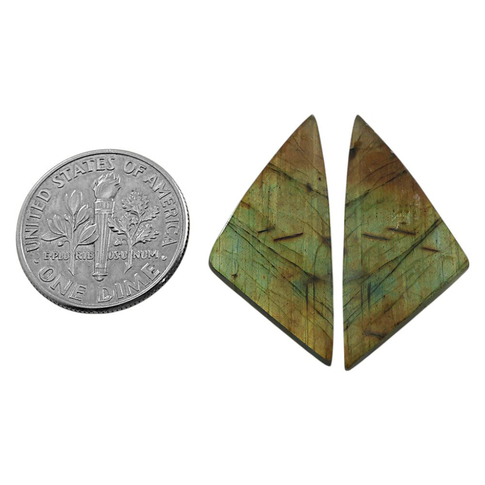 Natural Spectrolite Labradorite 12.7x26.9x3.7 mm Fancy Shape Polished Gemstone LS118-09348