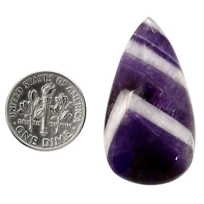 Chevron Amethyst 20.2x36.7x8 mm Pear Shape Polished Gemstone LS12-05264