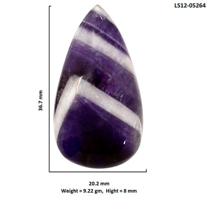 Chevron Amethyst 20.2x36.7x8 mm Pear Shape Polished Gemstone LS12-05264