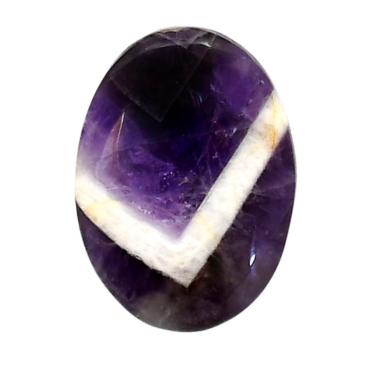 Chevron Amethyst 20.1x27.8x6 mm Oval Shape Polished Gemstone LS12-05265