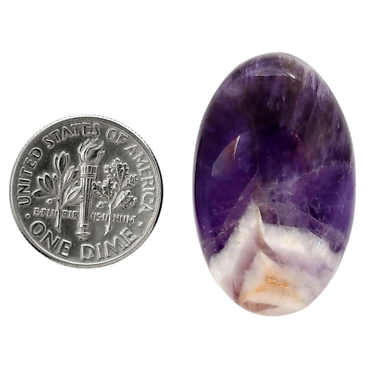 Chevron Amethyst 19x30.5x7.8 mm Oval Shape Polished Gemstone LS12-05266