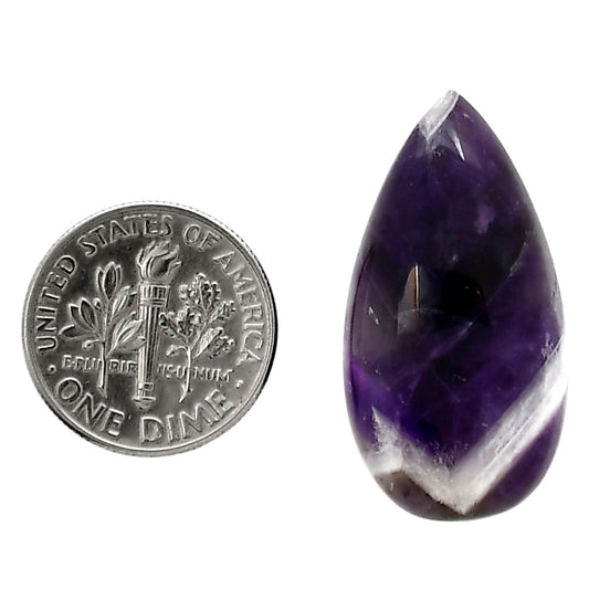 Chevron Amethyst 15.8x29.9x8.3 mm Pear Shape Polished Gemstone LS12-05267