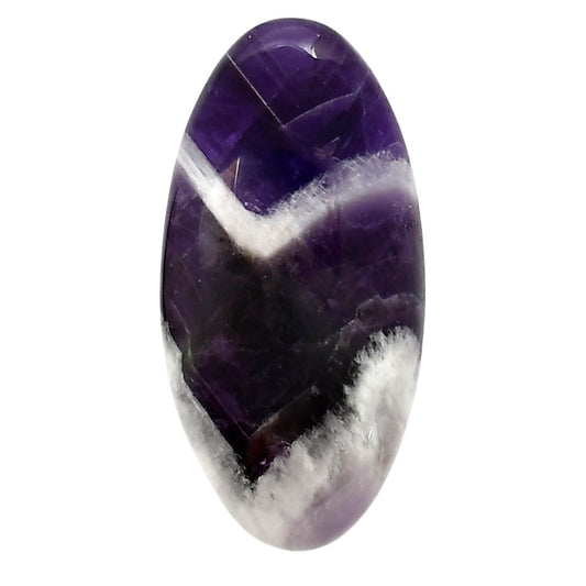 Chevron Amethyst 20.1x40.4x7.8 mm Oval Shape Polished Gemstone LS12-05268
