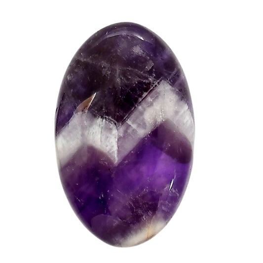 Chevron Amethyst 21.3x34x7.6 mm Oval Shape Polished Gemstone LS12-05269