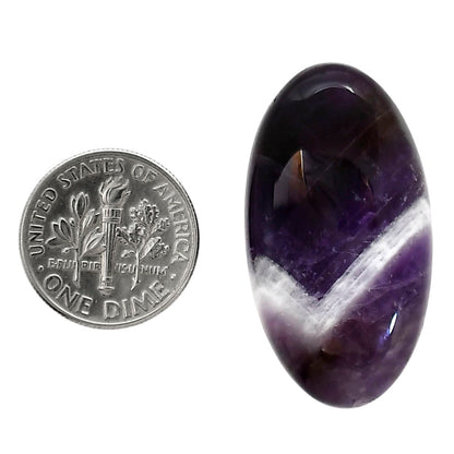 Chevron Amethyst 18.5x34x7.6 mm Oval Shape Polished Gemstone LS12-05271
