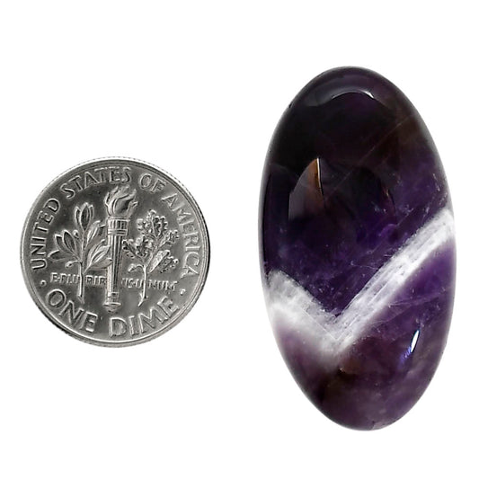 Chevron Amethyst 18.5x34x7.6 mm Oval Shape Polished Gemstone LS12-05271