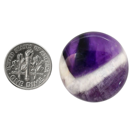 Chevron Amethyst 26x26.3x6.3 mm Round Shape Polished Gemstone LS12-05272