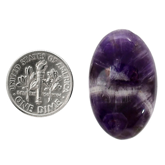 Chevron Amethyst 18.3x29.4x7.5 mm Oval Shape Polished Gemstone LS12-05273