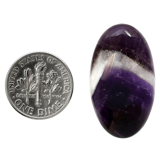 Chevron Amethyst 17.1x29.75x7.7 mm Oval Shape Polished Gemstone LS12-05275