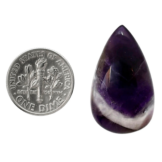 Chevron Amethyst 16.8x28.45x6.4 mm Pear Shape Polished Gemstone LS12-05276