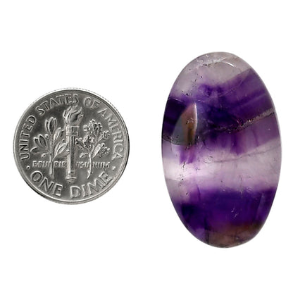 Chevron Amethyst 18.5x30.1x6 mm Oval Shape Polished Gemstone LS12-05277