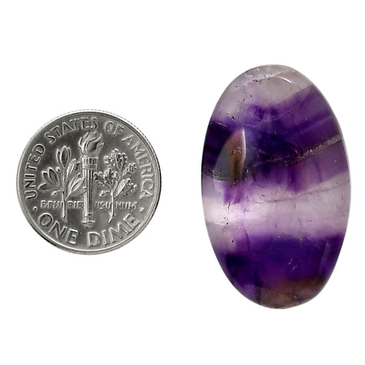 Chevron Amethyst 18.5x30.1x6 mm Oval Shape Polished Gemstone LS12-05277