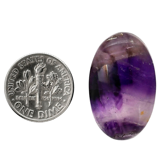 Chevron Amethyst 17.2x27.5x7 mm Oval Shape Polished Gemstone LS12-05278