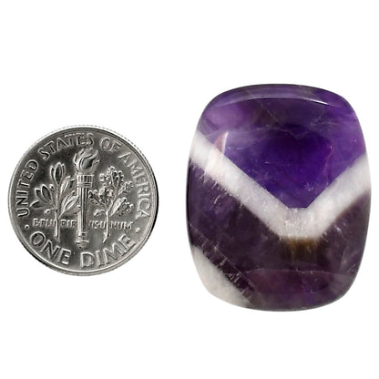 Chevron Amethyst 22x27x6.5 mm Cushion Shape Polished Gemstone LS12-05279