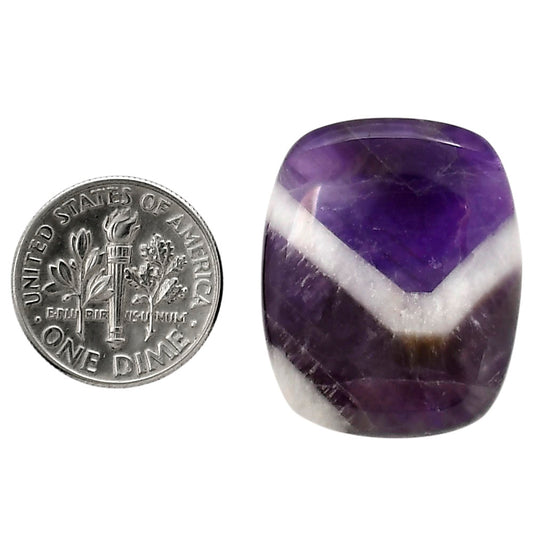 Chevron Amethyst 22x27x6.5 mm Cushion Shape Polished Gemstone LS12-05279