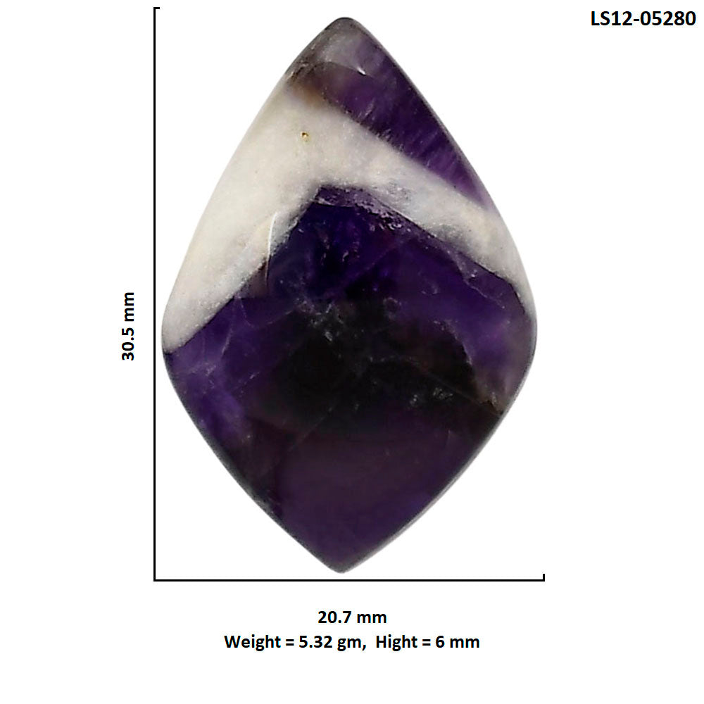 Chevron Amethyst 20.7x30.5x6 mm Fancy Shape Polished Gemstone LS12-05280
