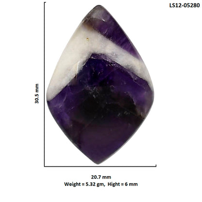 Chevron Amethyst 20.7x30.5x6 mm Fancy Shape Polished Gemstone LS12-05280