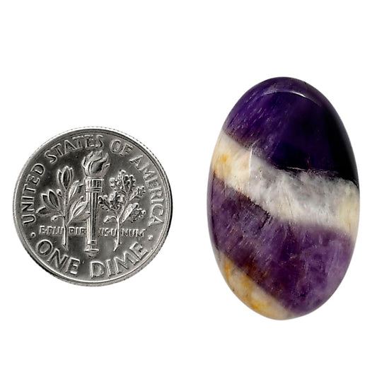 Chevron Amethyst 17.1x27.2x5.8 mm Oval Shape Polished Gemstone LS12-05281