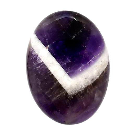 Chevron Amethyst 23x31.2x7.4 mm Oval Shape Polished Gemstone LS12-05286