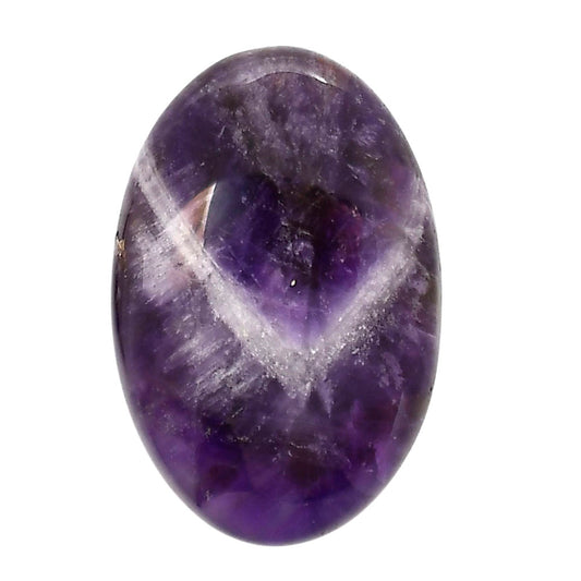 Chevron Amethyst 24.8x37.6x7 mm Oval Shape Polished Gemstone LS12-05287