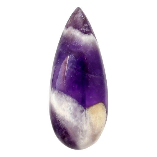 Chevron Amethyst 18.3x43.75x8 mm Pear Shape Polished Gemstone LS12-05288