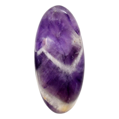 Chevron Amethyst 17.5x37.45x7 mm Oval Shape Polished Gemstone LS12-05289