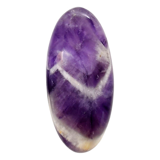 Chevron Amethyst 17.5x37.45x7 mm Oval Shape Polished Gemstone LS12-05289