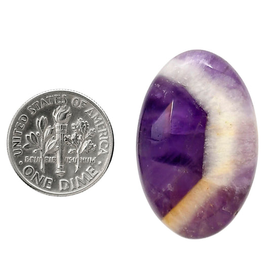 Chevron Amethyst 20.3x31.5x7 mm Oval Shape Polished Gemstone LS12-05290