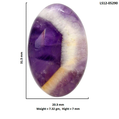 Chevron Amethyst 20.3x31.5x7 mm Oval Shape Polished Gemstone LS12-05290
