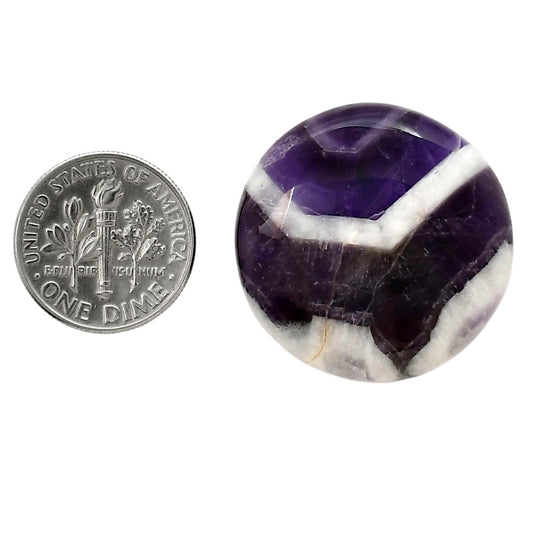Chevron Amethyst 27x27.3x7.7 mm Round Shape Polished Gemstone LS12-05291