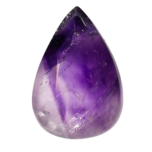 Chevron Amethyst 20.5x30.1x7.6 mm Pear Shape Polished Gemstone LS12-05292