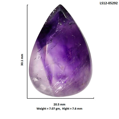Chevron Amethyst 20.5x30.1x7.6 mm Pear Shape Polished Gemstone LS12-05292